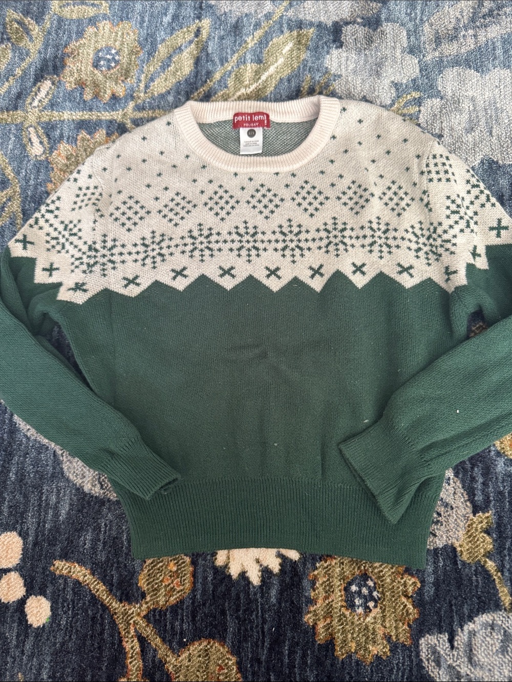 Petit Lem Fair Isle lightweight sweater